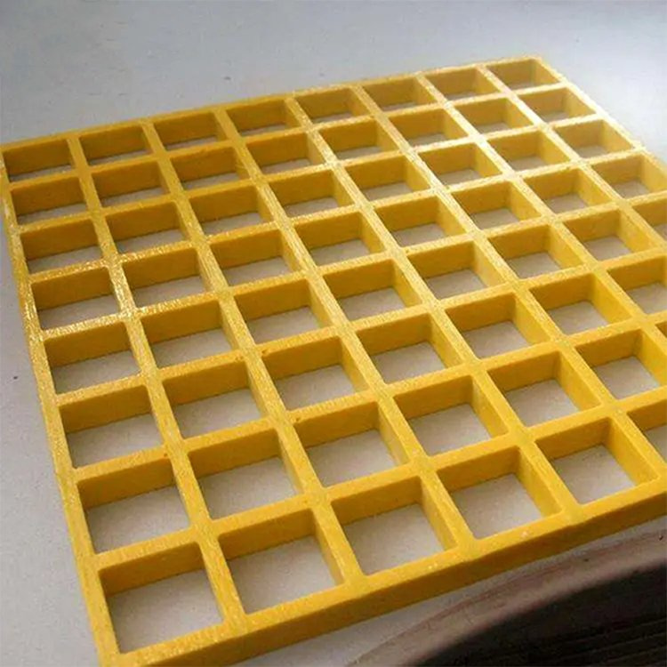 Yellow GRP pultruded grating walkway panel